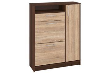 Тумба для взуття Travion (90 &times; 32,5 &times; 117 см, горіх і сонома) ph-tmb-vz-t5-gr-snm фото