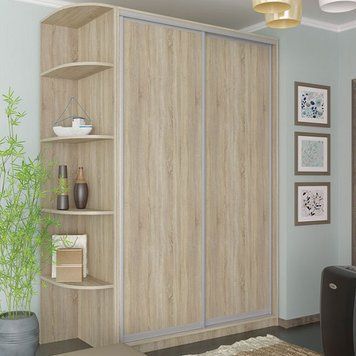Шафа-купе Міраж-8 (120 &times; 45 &times; 240 см, кутові полички, дуб сонома) m-shk-mr8-12-45-db-snm фото