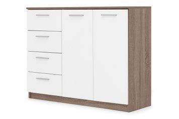 Комод Ультімо-12 (116 &times; 38 &times; 88 см, дуб трюфель і білий) md-kmd-k4-2a-db-trfl-bl фото