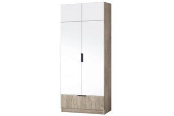 Шафа Компакта-1 (90х52х240 см, дуб крафт сірий + білий) md-sh-cmft90-db-krf-sr-bl фото