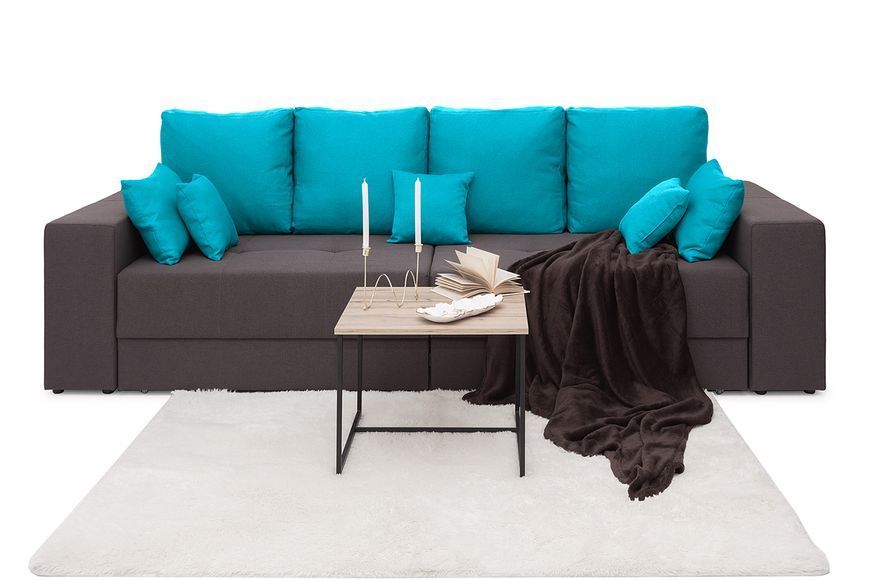 Диван Turio (123 &times; 298 см, коричневий з блакитним) IMI Premium mpr-d-tr-bgm-11-16 фото