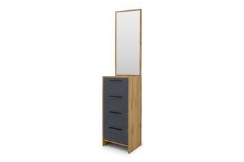 Тумба з дзеркалом NordicNest-4 (дуб аппалачі і антрацит, 40х34х200 см) ltmb-th4-db-ppl-ntr фото