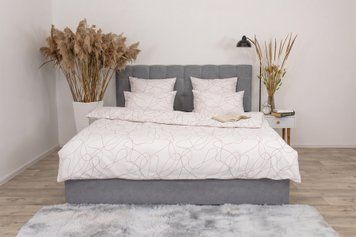 Комплект постільної білизни Деметра-18 (євро, бязь gold lux, наволочки: 50х70 см 2 шт та 70х70 см 2 шт, візерунок, бежевий, однотон) IMI m-ps-bz-glx-dmtr18-vr-bg фото