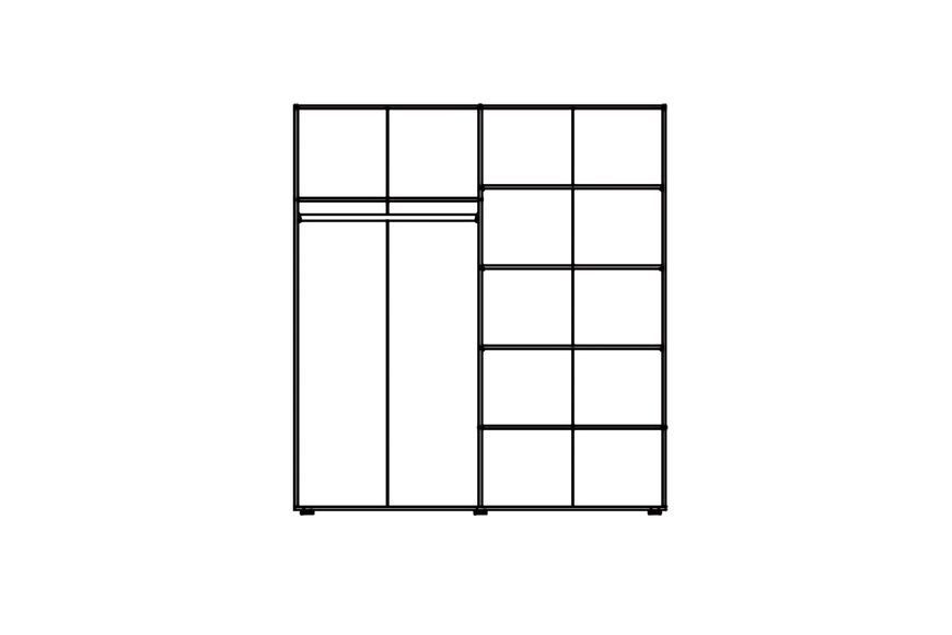 Шафа Валоро-2 (180х59х202 см, кашемір + білий) md-sh-frnch-kshm-bl фото