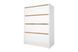 Комод SleekSpace-2 4ШУХ (німфея альба і дуб аппалачі, 80x43x111 см) IMI lkmd-brgm2-nmf-lb-db-ppl фото