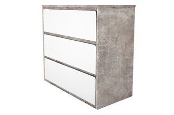 Комод ModaVista-1 3ШУХ (бетон стайл і німфея альба, 90x43x80 см) IMI lkmd-rt1-btn-sv-nmf-lb фото