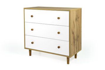 Комод UrbanOak-1 3ШУХ (дуб аппалачі і німфея альба, 80x39x77 см) IMI lkmd-hg1-db-ppl-nmf-lb фото