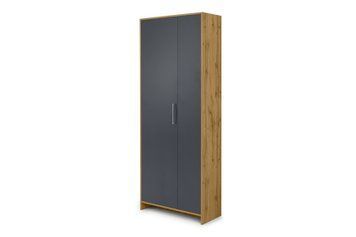 Шафа NordicNest-2 (дуб аппалачі і антрацит, 80х34х200 см) lshf-th2-db-ppl-ntr фото