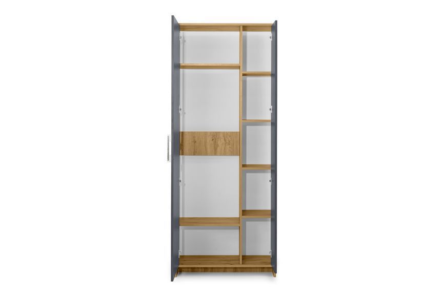 Шафа NordicNest-2 (дуб аппалачі і антрацит, 80х34х200 см) lshf-th2-db-ppl-ntr фото